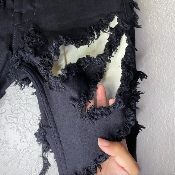 NWOT Rick Owens Black White Distressed Jeans Gethsemane F/W 21 - Picture 4 of 13